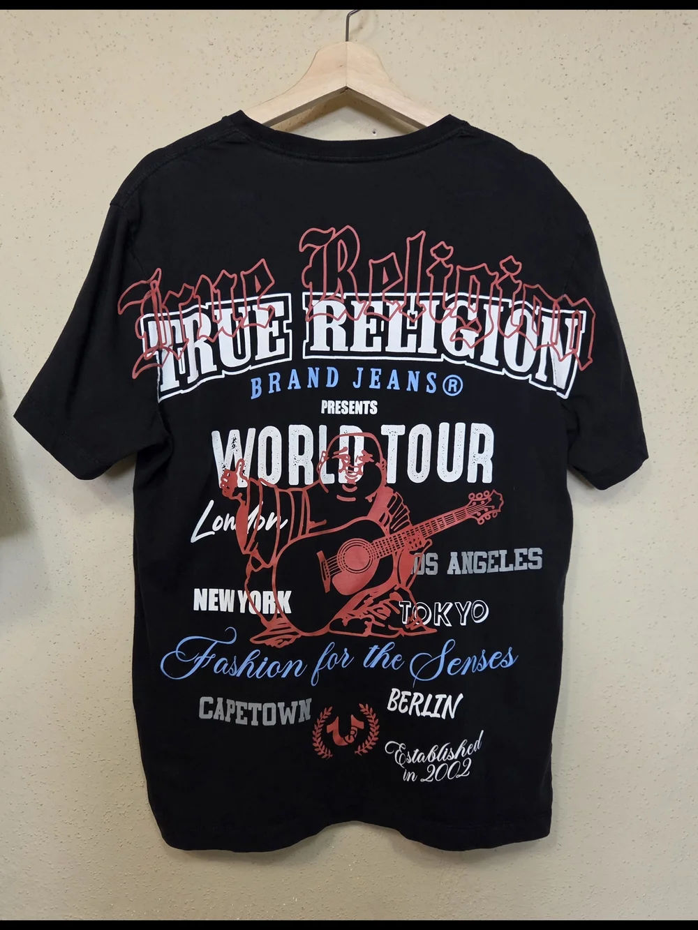 True Religion Shirt Mens Medium World Tour Graphic Streetwear